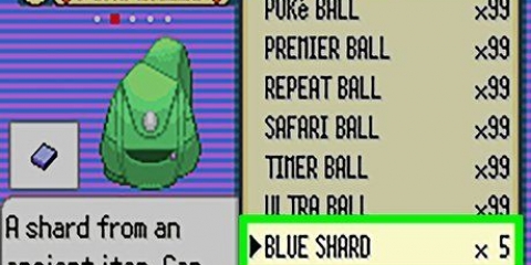 Kry 'n watersteen in pokémon emerald