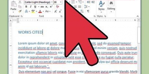 Formatering van 'n word-dokument