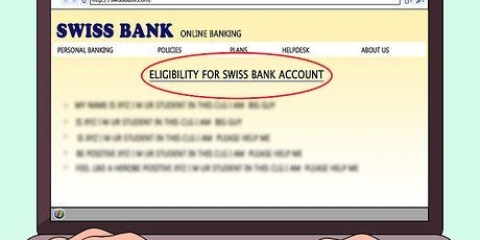 Een zwitserse bankrekening oopgemaak