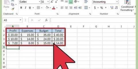 Voeg data saam in excel