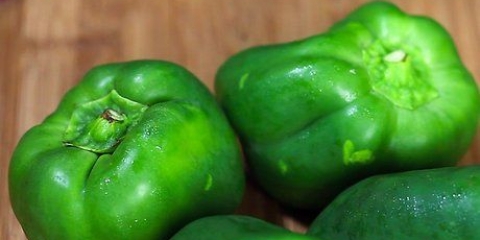 Groene paprika se invriezen