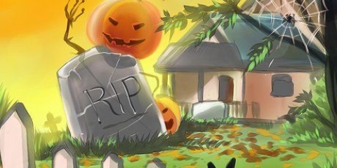 Halloweenversiering aanbring