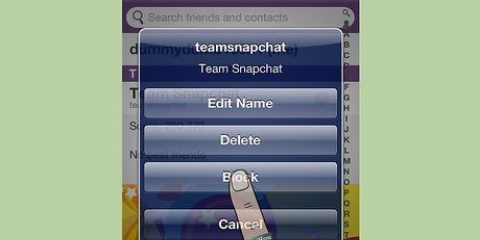 Blokkeer iemand op snapchat