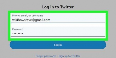Meld aan op twitter