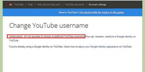 Verander jou gebruikersnaam op youtube