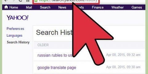 Vee jou geskiedenis in yahoo uit