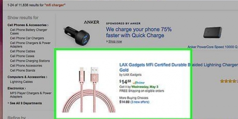 Laai jou iphone met 'n derdeparty lightning-kabel