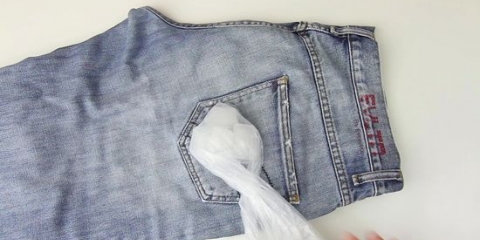Verwyder kougom uit jeans