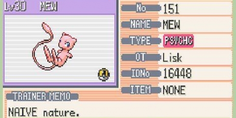 Kry mew in pokémon fire red