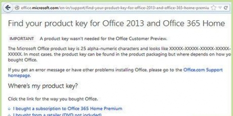 Installeer microsoft office