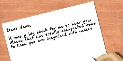 Skryf aan iemand wat met kanker gediagnoseer is
