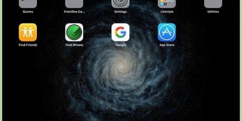 Plaas ikone op die lessenaar van 'n ipad