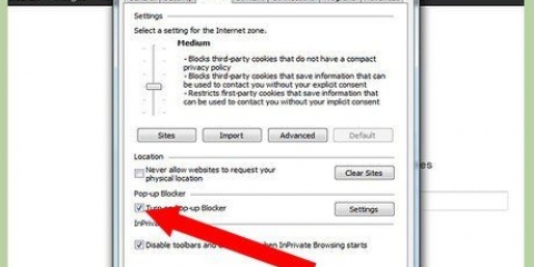 Blokkeer pop-ups op die internet