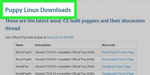 Installeer puppy linux op jou rekenaar