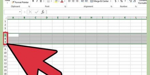 Versteek rye in excel