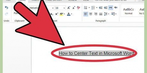 Sentreer teks in microsoft word