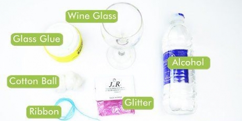 Versier wynglase met glinster