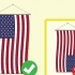 Hang die amerikaanse vlag vertikaal