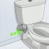 Sluit die watertoevoer na 'n toilet af