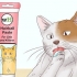 Een kat help 'n haarbal op te hoesten