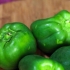 Groene paprika se invriezen